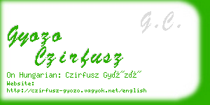 gyozo czirfusz business card